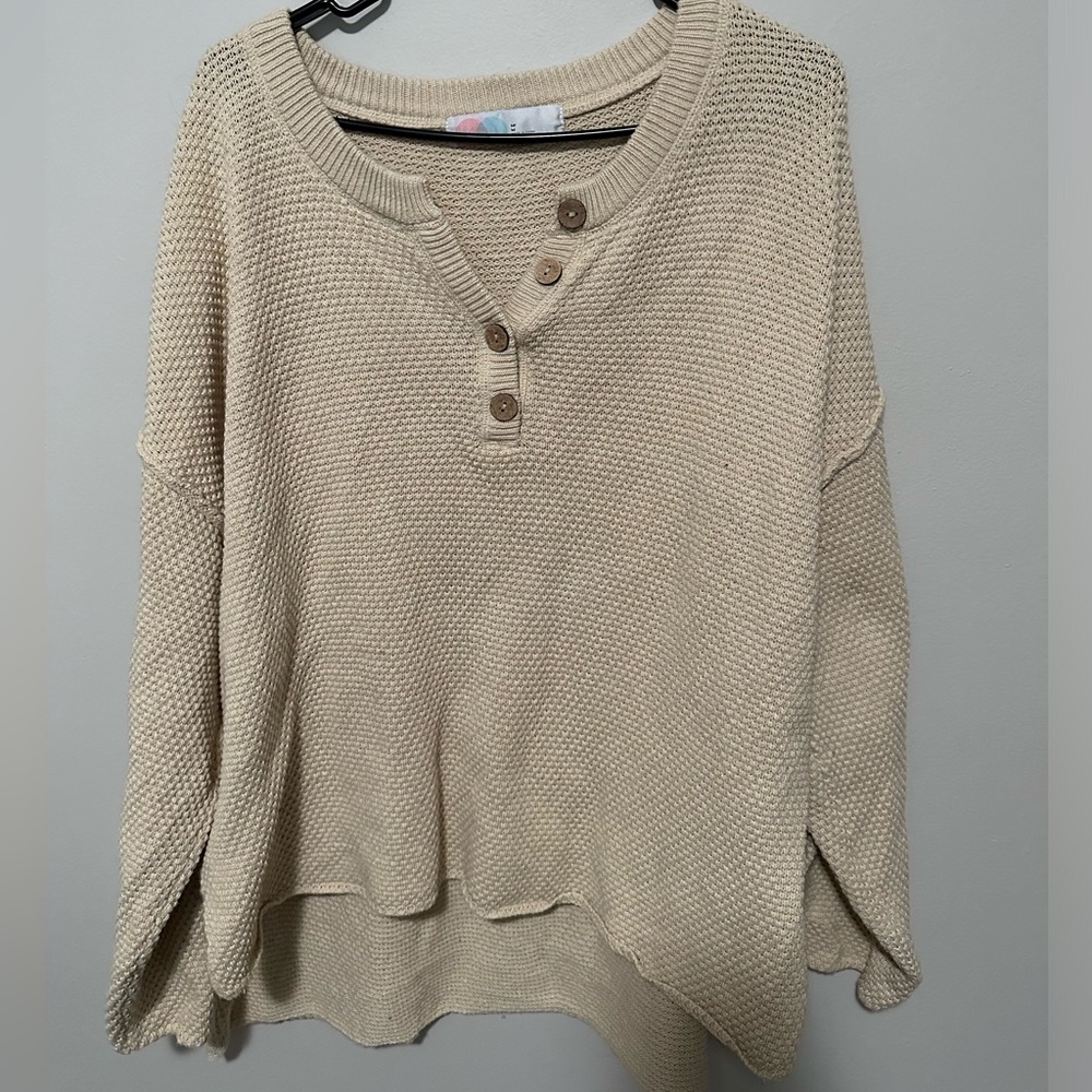 Free People Hailee Sweater Set Cream